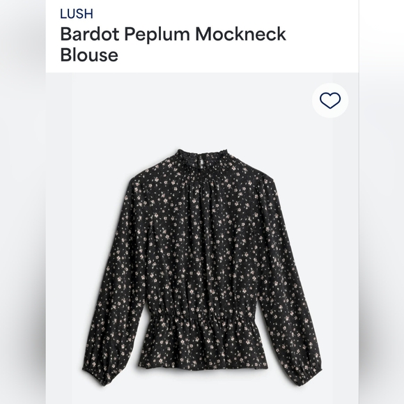 Lush Tops - Floral Black Blouse